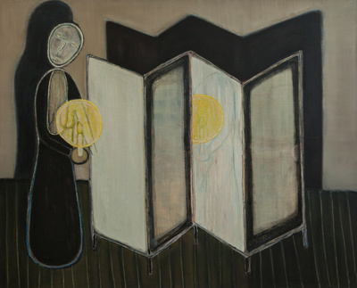 Benoit Delhomme - The Cures and the Symbolic Wounds - The crisis at night, 206 x 167 cm, Oil on canvas